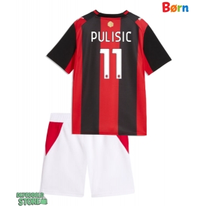 AC Milan Christian Pulisic #11 Replika Babytøj Hjemmebanesæt Børn 2026-27 Kortærmet (+ Korte bukser)